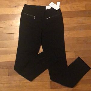 Black pants with zippers